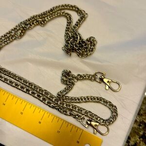 48 inch detachable shiny silver tone Metal Chain crossbody Strap